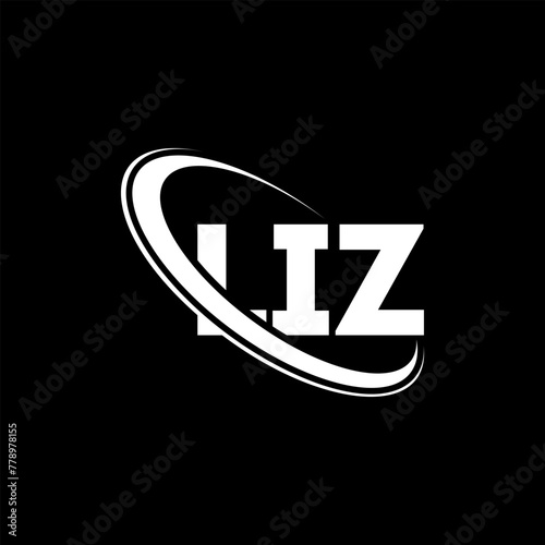 LIZ logo. LIZ letter. LIZ letter logo design. Initials LIZ logo linked with circle and uppercase monogram logo. LIZ typography for technology, business and real estate brand.