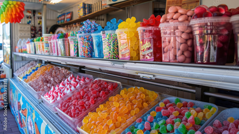 A Store Overflowing With Various Types of Candy