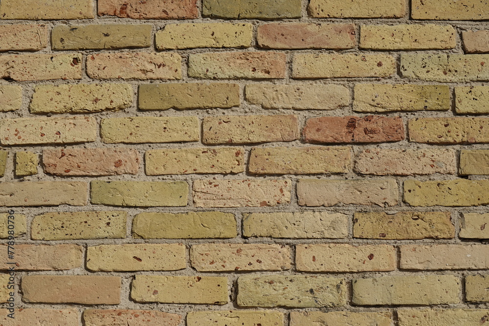 Pattern - Old yellow brick wall - 3 - Vilnius, September 2023 Pattern - Old yellow brick wall - 3 - Vilnius, September 2023