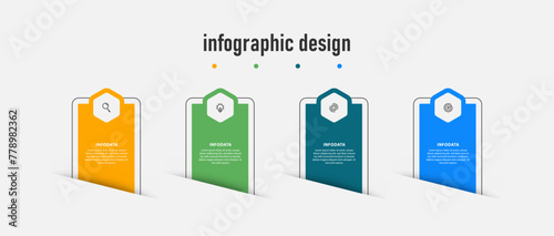 Modern infographic design can be used for work flow layout, diagram, annual report, info chart, web design. vector illustration.