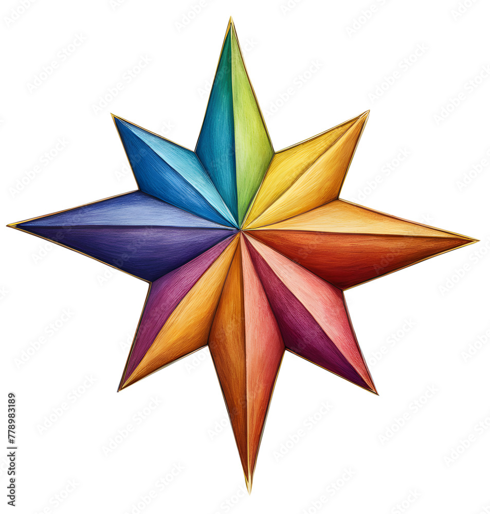 무지개 별 Rainbow multi-pointed star 무지개 별 Rainbow multi-pointed star