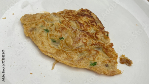 Spanish omelette on a dish (traditional Spanish food)