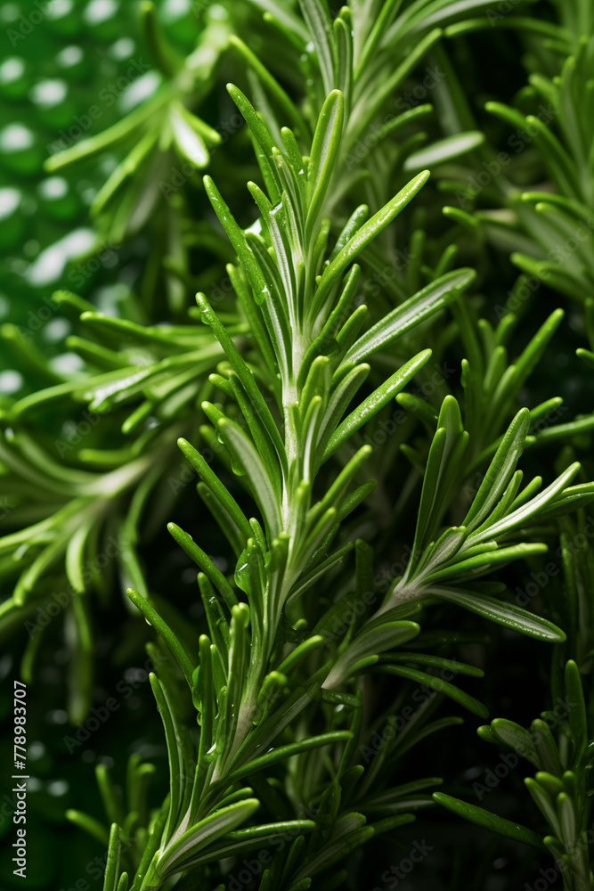 Healthy herb rosemary in a cozy country kitchen, close up. Generative AI tools Healthy herb rosemary in a cozy country kitchen, close up. Generative AI tools