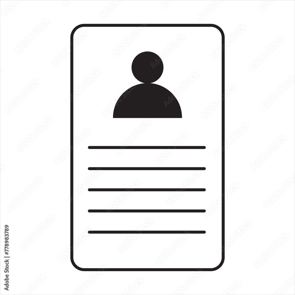 Id card icon. Driver's license identification icon. Id card badge icon. Vector illustration. EPS 10 /Ai Id card icon. Driver's license identification icon. Id card badge icon. Vector illustration. EPS 10 /Ai