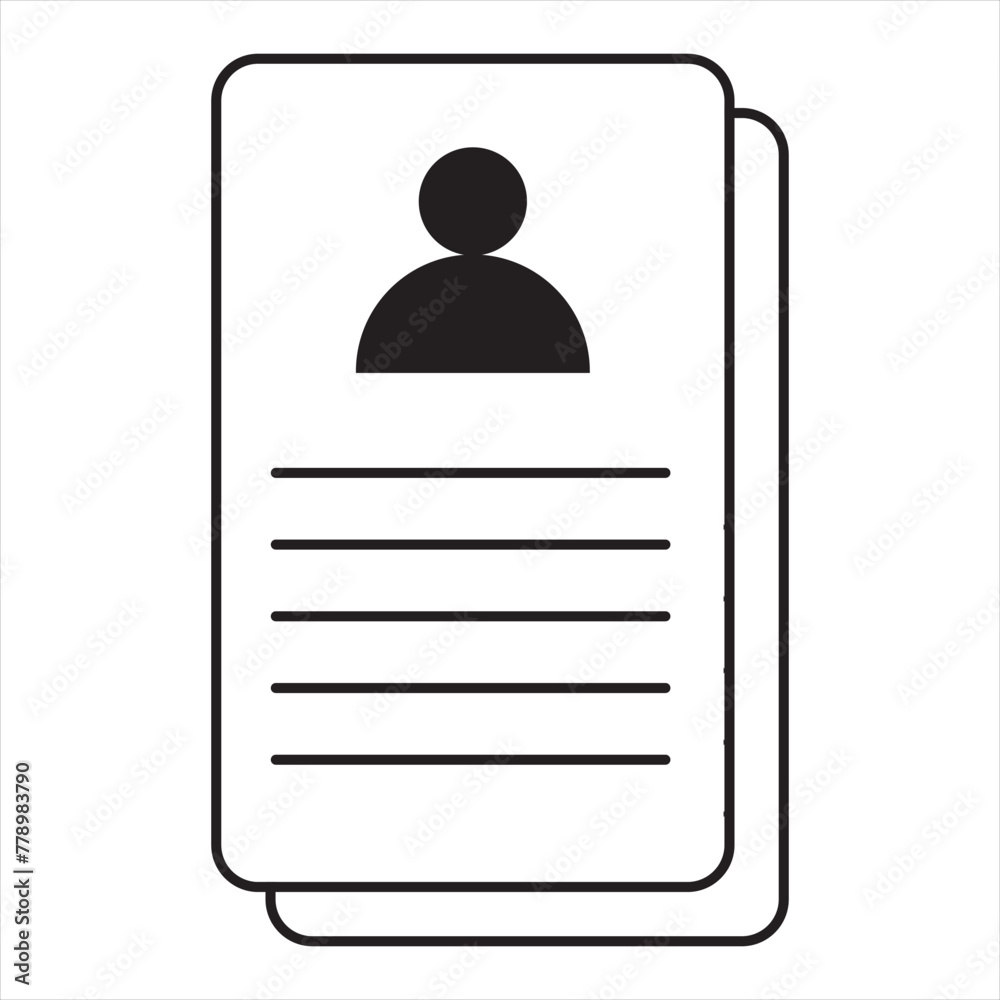 Id card icon. Driver's license identification icon. Id card badge icon. Vector illustration. EPS 10 /Ai Id card icon. Driver's license identification icon. Id card badge icon. Vector illustration. EPS 10 /Ai