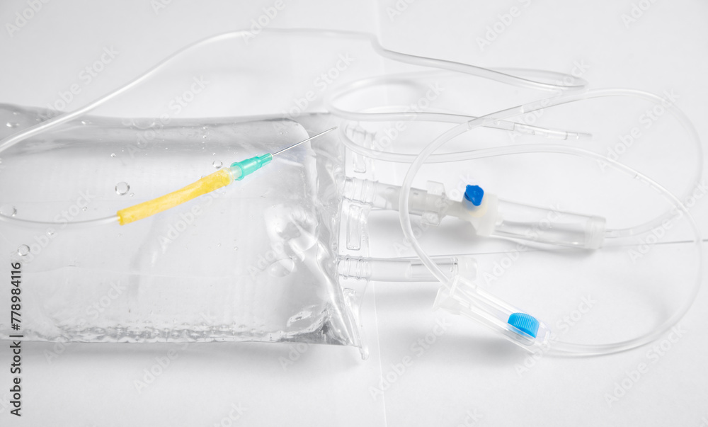 Infusion bag. IV drip chamber. Health. Medicine Infusion bag. IV drip chamber. Health. Medicine
