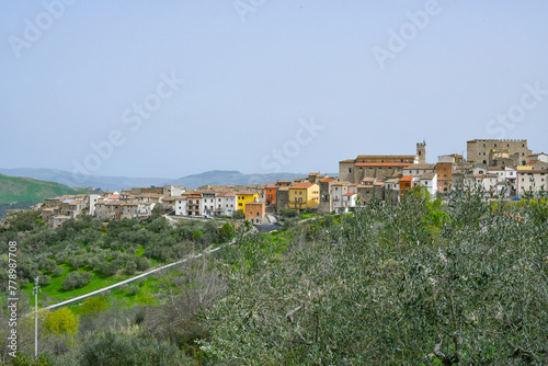 Landscape view of Jelsi, a small village in Molise in Italy.