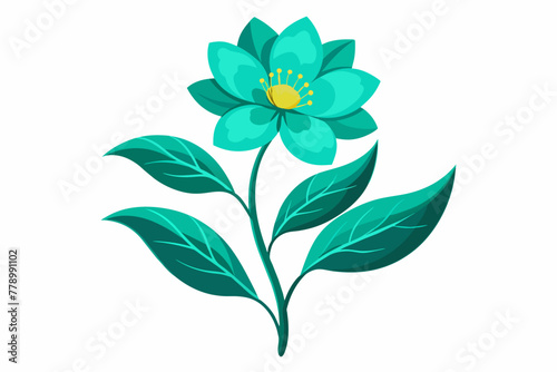 Amarnath-wild-turquoise-flower vector illustration 