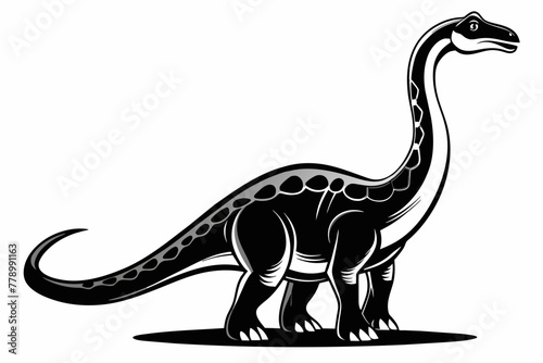 brachiosaurus-vector illustration-whit-background