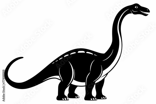 brachiosaurus-vector illustration-whit-background