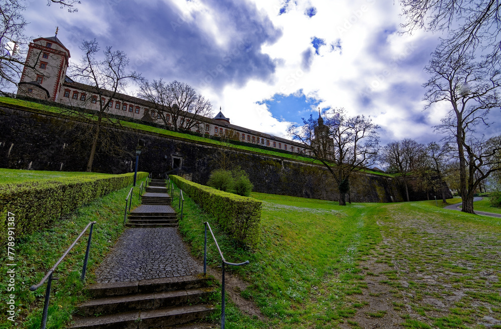 A beautiful day in the medieval city of Wurzburg on a rainy day. A beautiful day in the medieval city of Wurzburg on a rainy day.