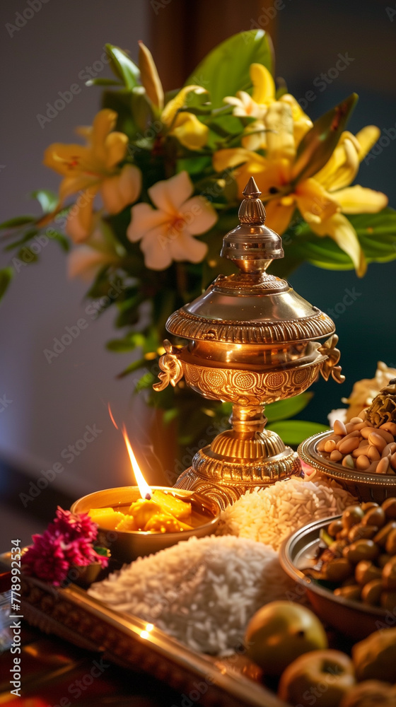 A Vishu Kani with Offering A Vishu Kani with Offering