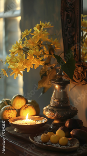 A Vishu Kani with Offering