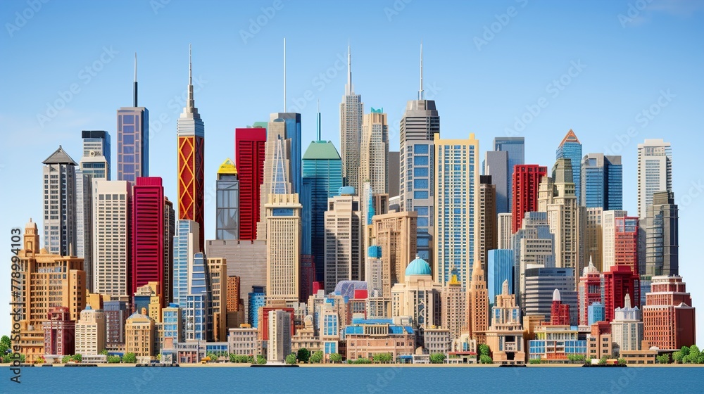 Obraz premium view of the city of the city high definition(hd) photographic creative image