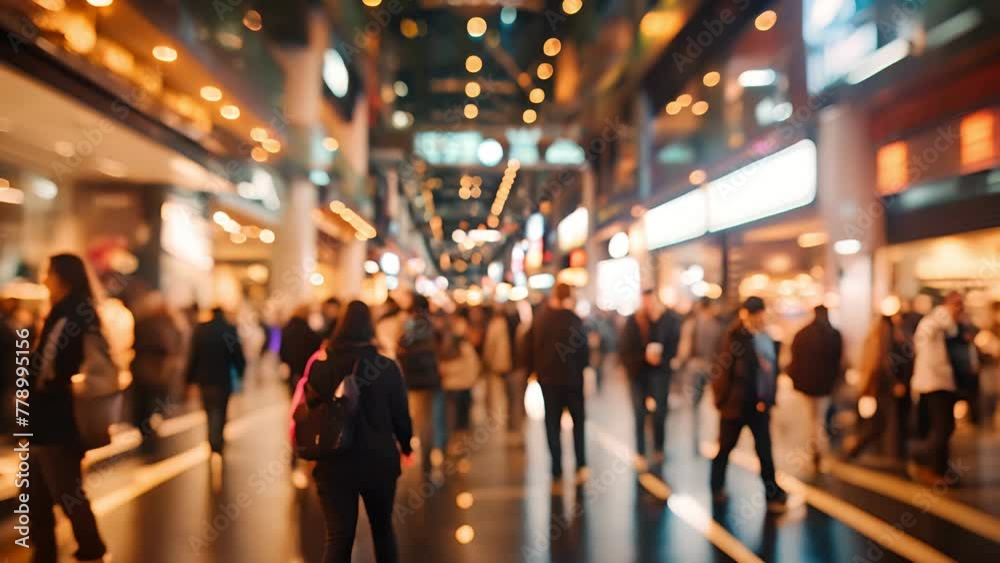 Abstract blurred photo of many people shopping inside department store or modern shopping mall. Urban lifestyle and black Friday shopping, motion, speed, blurred, group, city, modern Abstract blurred photo of many people shopping inside department store or modern shopping mall. Urban lifestyle and black Friday shopping, motion, speed, blurred, group, city, modern