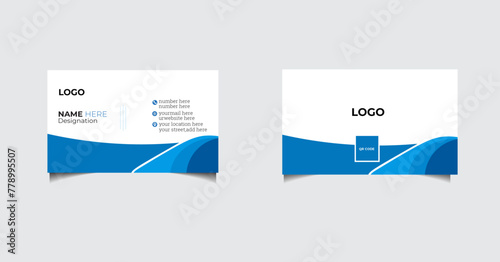 double sided business card template with modern style