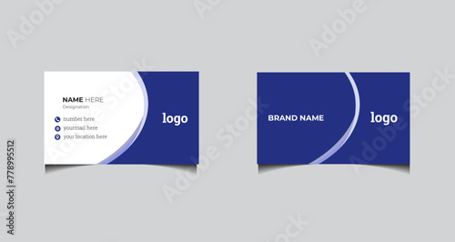 double sided business card template with modern style