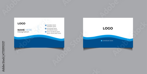 double sided business card template with modern style