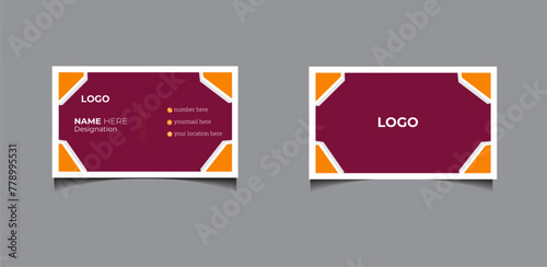 double sided business card template with modern style