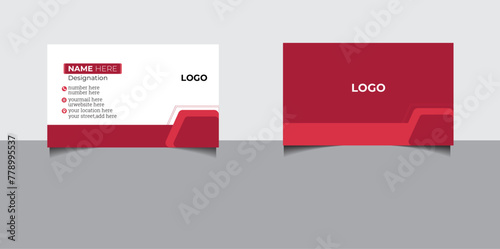 double sided business card template with modern style