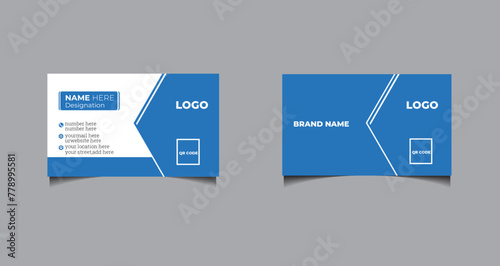 double sided business card template with modern style