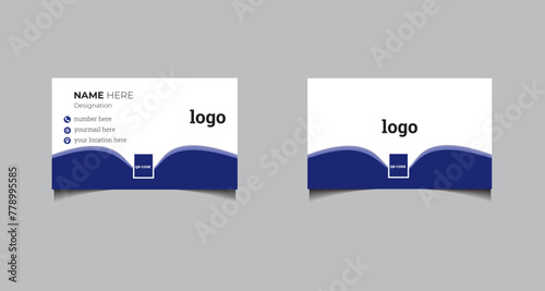 double sided business card template with modern style