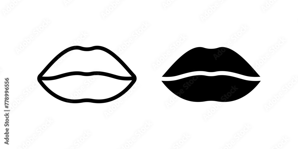 Lips icon. flat illustration of vector icon for web Lips icon. flat illustration of vector icon for web