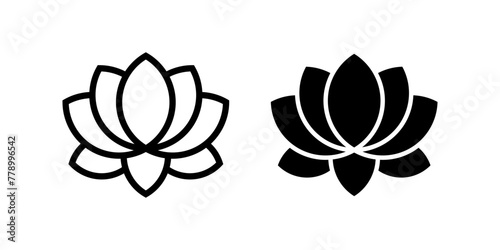 Lotus icon. flat illustration of vector icon for web