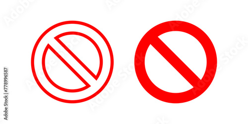 No sign icon. flat illustration of vector icon for web Free Download No sign icon. flat illustration of vector icon for web - GFXLoad