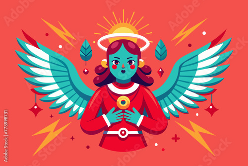 Healing abilities ilustration angel red