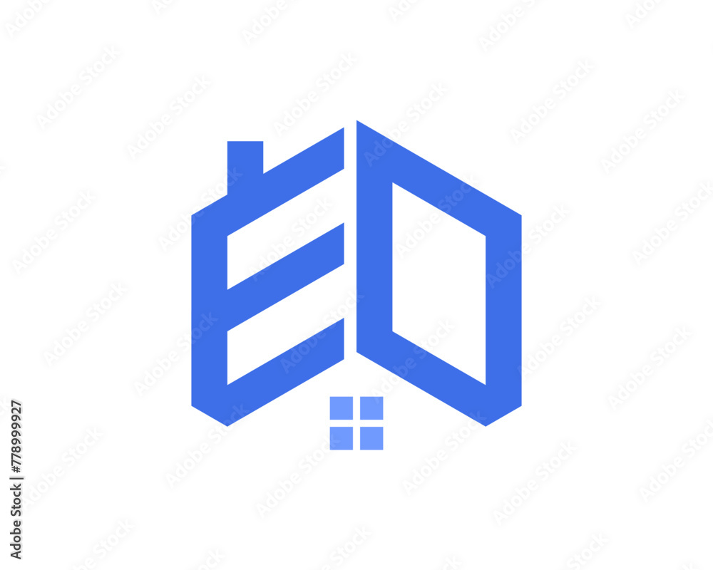House logo with E and D logo House logo with E and D logo