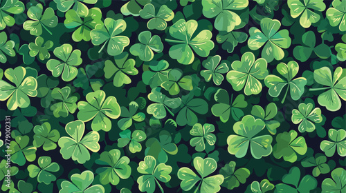 The leaves of clover background - seamless. Simple