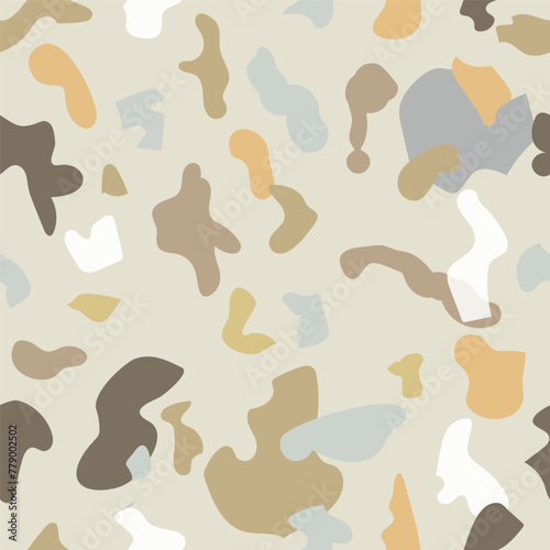 Abstract seamless pattern in modern simple style. Tropical nature inspired. D...