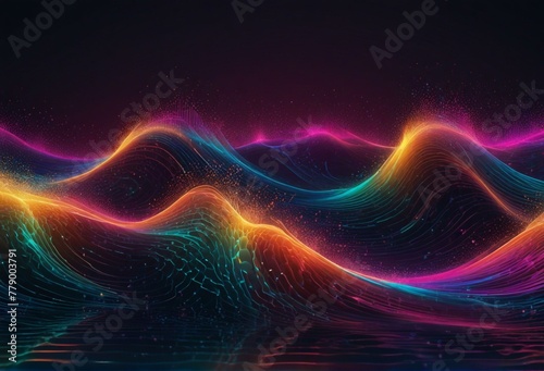 Cyber Serenade  Indulge in the Serenade of Technological Wonders  as Digital Particle Waves Dance in Harmony with Abstract Light  Painting a Visionary Landscape of Cybernetic Beauty and Innovation