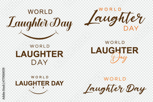 World Laughter Day, World Laughter Day text, World Smile Day, banner, poster, World Emoji Day, Social Media Template | Vector World laughter Day post | Happy World Laughter Day, flat illustration.
 photo