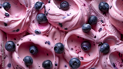 Wallpaper Mural close up on blueberry ice cream texture wallpaper senn from above Torontodigital.ca