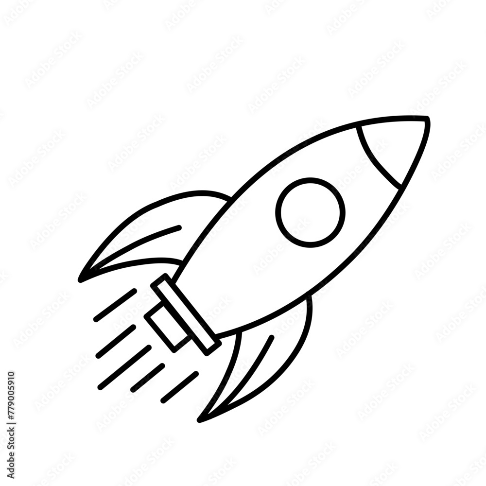 Fototapeta premium Rocket Symbol. vector