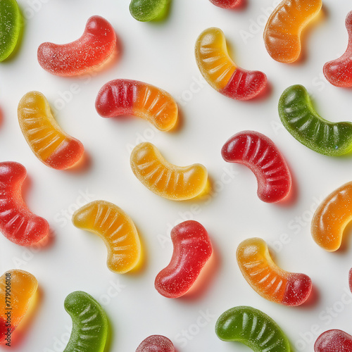 Candy on white background, Jelly sweets on white background  photo