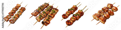 Yakitori clipart collection, symbol, logos, icons isolated on transparent background
