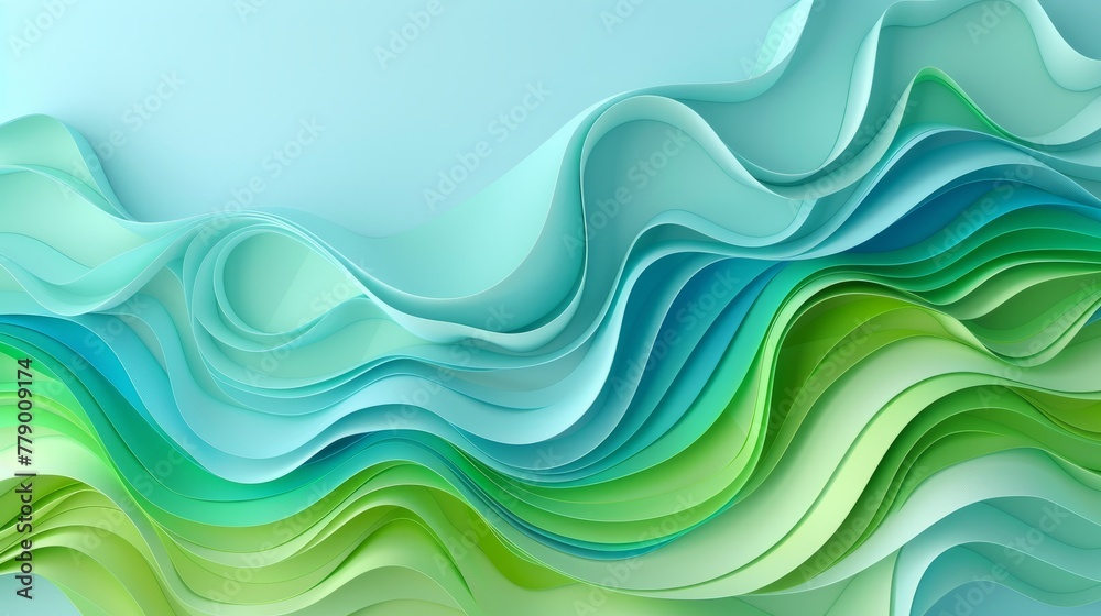 Blue and green waves Blue and green waves
