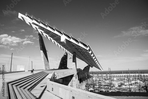 Architecture in Forum of Cultures, Barcelona, Photovoltaic pergola  photo