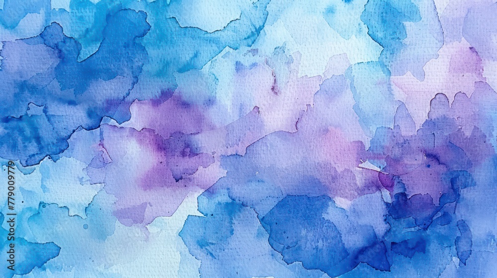 Vivid watercolor wash with blending hues of blue and purple