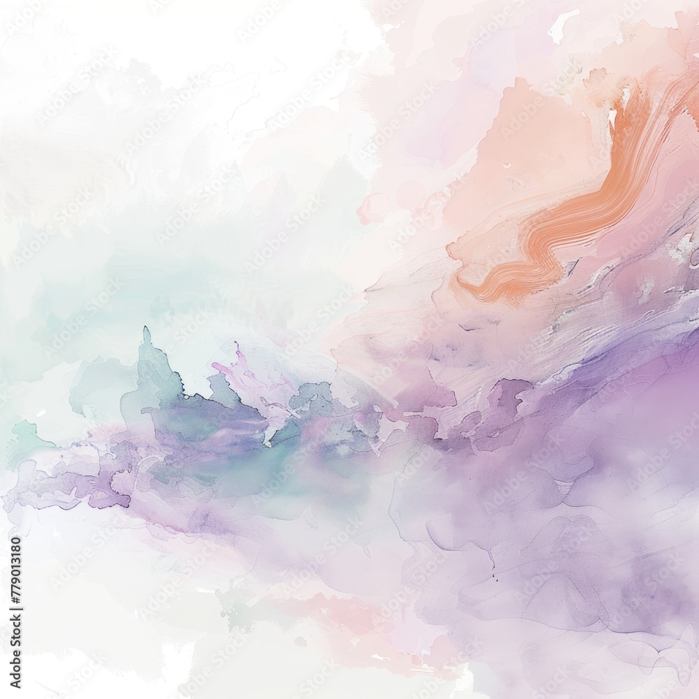 An illustration of a soft dreamy abstract background with pastel washes blending together in a serene composition
