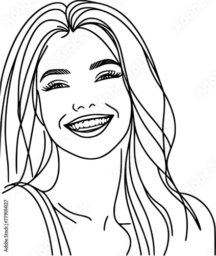 portrait of a woman smiling expression
