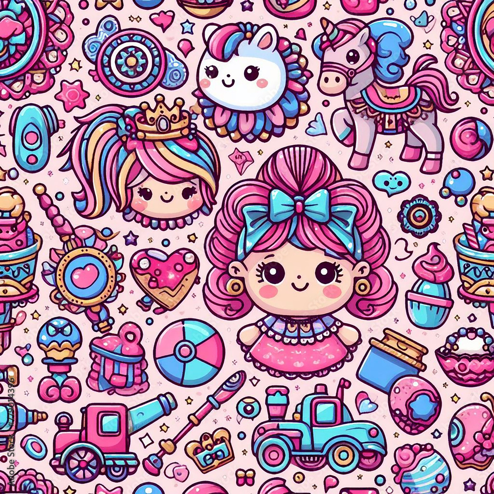 colorful cute baby and children patterns
