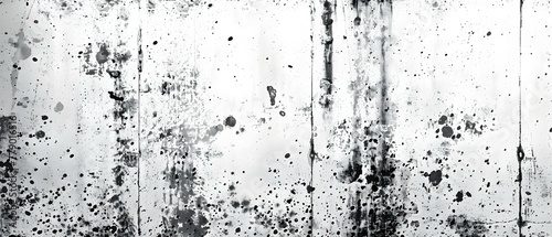 Monochrome Grunge Splatter on White Background. Concept Grunge Art, Monochrome Style, Splatter Effect, White Background
