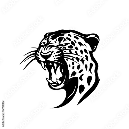 Fototapeta Naklejka Na Ścianę i Meble -  Angry Leopard Logo Design