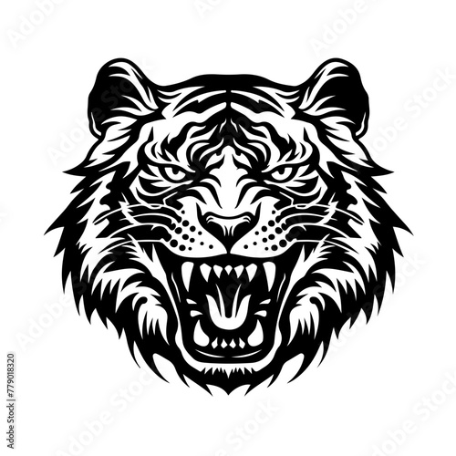 Fototapeta Naklejka Na Ścianę i Meble -  Angry Tiger Logo Design