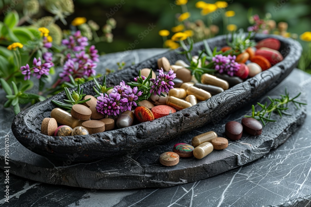 Artistic presentation of dietary supplements Artistic presentation of dietary supplements