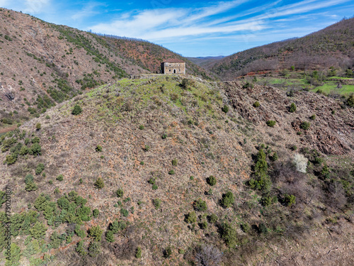 Image of an old abandoned fortified house  in northern Aalbania  photo